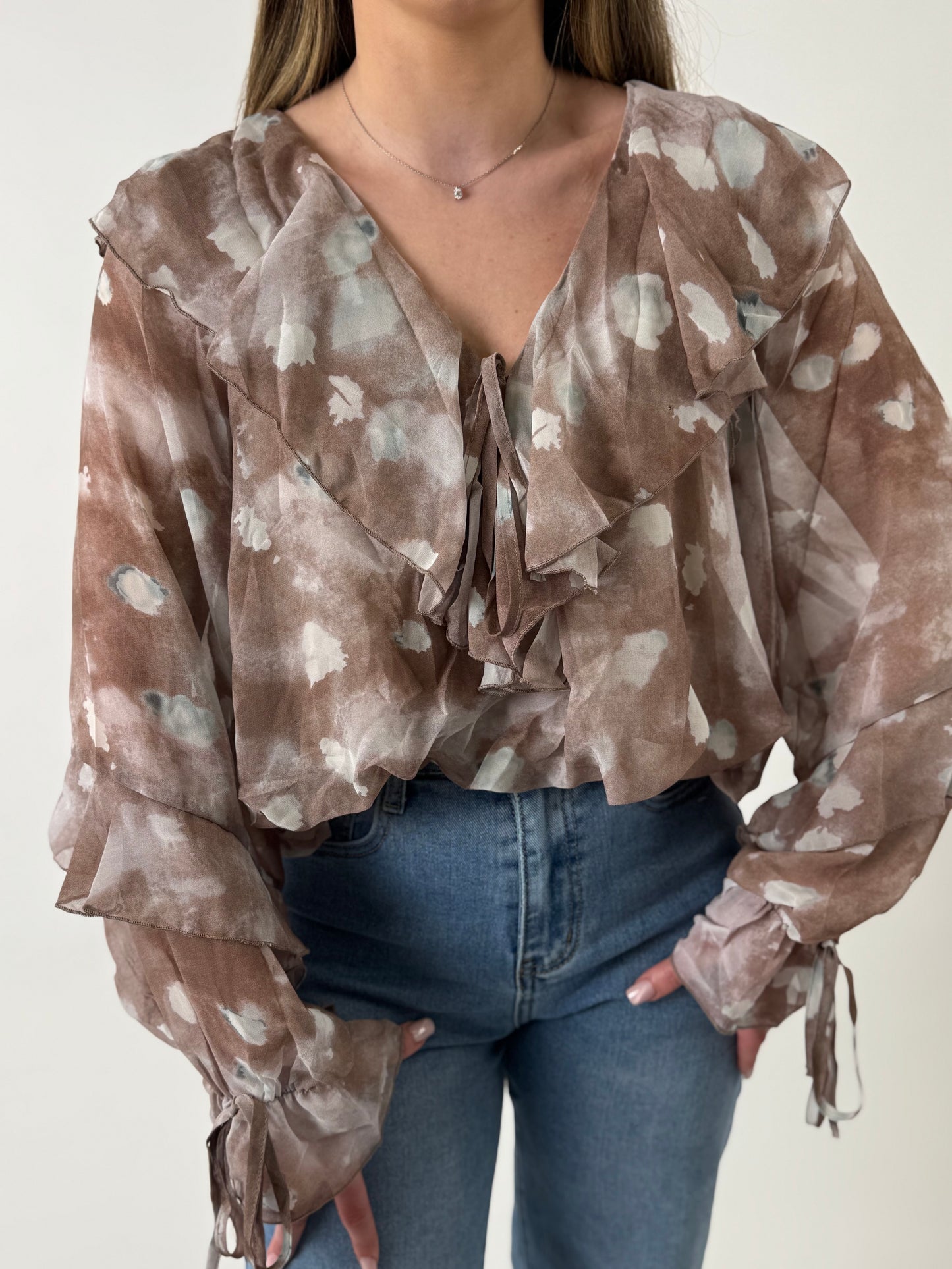 Blouse fluide à volants